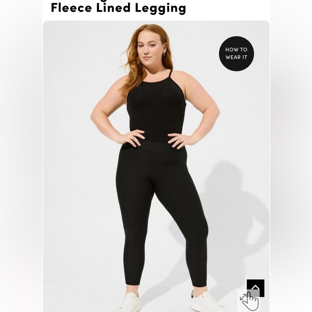 Set of 2 Black Torrid Fleece Lined Leggings Size 2